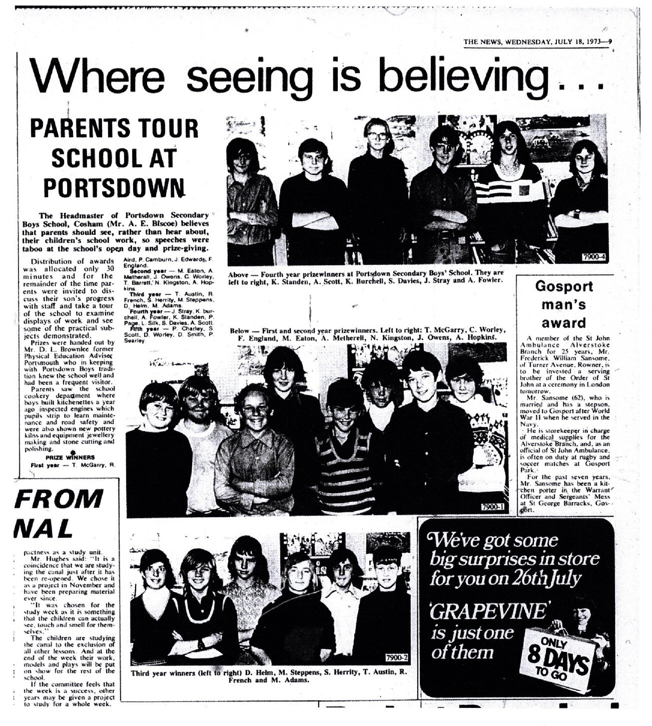 Evening News 18 July 1973